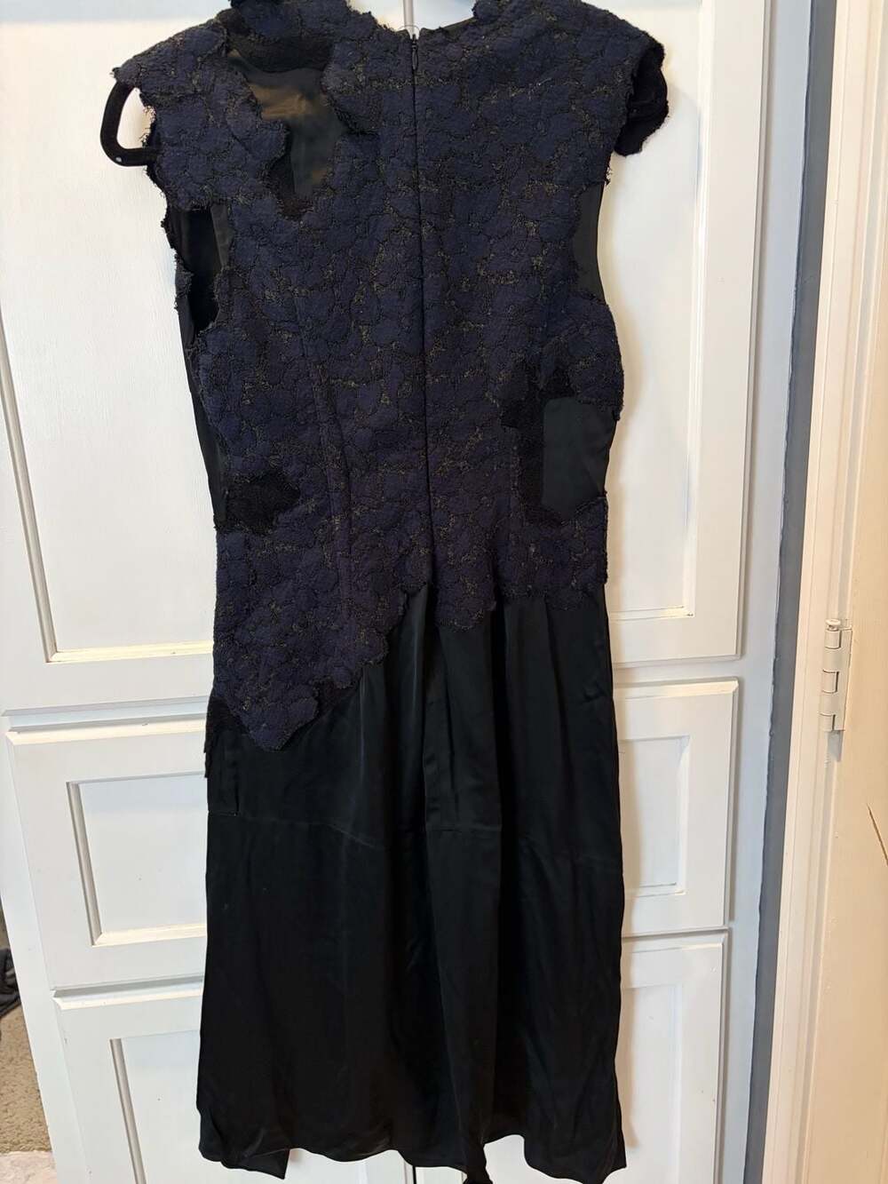 3.1 Phillip Lim Destroyed Lace Sleeveless Dress with Charmeuse Skirt, Size 4